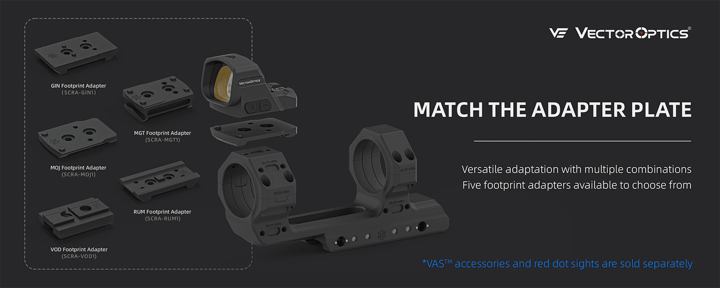 34mm Cantilever | Höhe 38mm | 0MOA Vorneigung (XASR-3476)