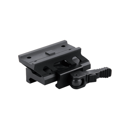 QD-Montage RUM Picatinny - QD Montage aus 6063-T6 Aluminium mit Schnellspannhebel, 20.5mm hoch für 21mm Schienen, robuste Bauart.