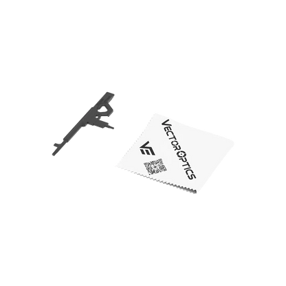 Lieferumfang des Frenzy Plus 1×18×22 mit Werkzeug und Reinigungstuch, ideal für Pflege und Montage des Rotpunktvisiers.