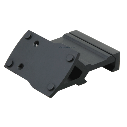 Montage 45° MGT (RMSc) auf Picatinny aus stabilem Metall mit 45 Grad Offset für Red Dot Visiere. Kompakte Bauweise für taktisches Zubehör.