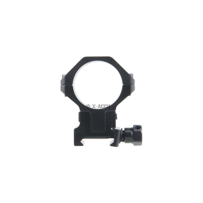 Höhenverstellbarer Zielfernrohr-Ring X-Accu XASR-2515 aus Aluminium, robust und schussfest für taktische Optikzubehör-Anwendungen.