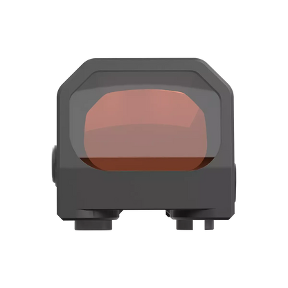 Frontansicht des Frenzy 1x16x24 Walther Red Dot Sight mit roter Linse für schnelles Zielerfassen bei Tageslicht.