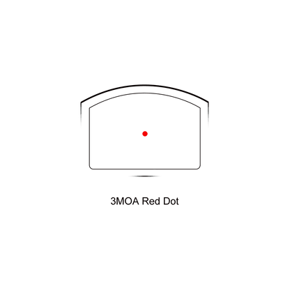 3MOA Red Dot Absehen des Frenzy MOS Sights für präzise Zielerfassung, ideal für Sport- und Verteidigungswaffen.