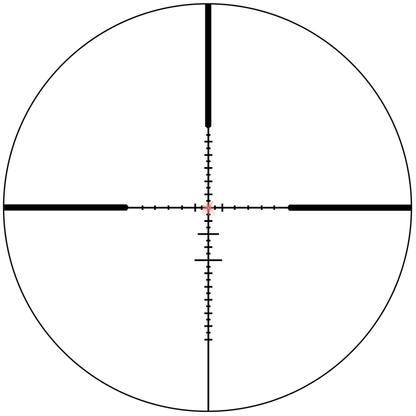 Absehen-Ansicht des Hugo 3–12×40i Zielfernrohrs mit beleuchtetem MPVO SFP Fadenkreuz für präzises Zielen bei variablen Lichtverhältnissen.