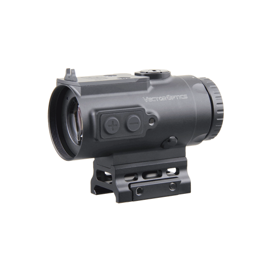 Prismenvisier 4x24 Micro | Kompakt & Präzise Optik mit robustem Gehäuse und seitlichen Bedientasten für schnelle Zielerfassung bei CQB-Einsätzen.