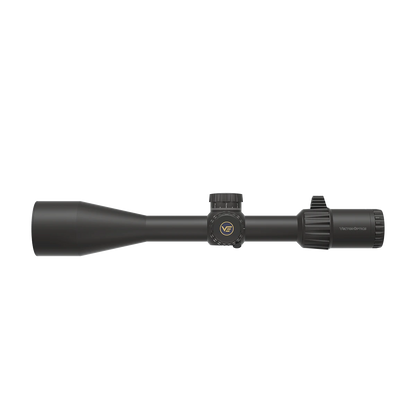 Tauron 5-30x56 Zielfernrohr FFP in Seitenansicht mit robustem Gehäuse und taktischem Design für präzises Schießen und Jagd.