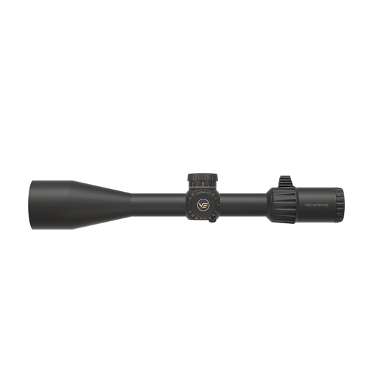 Tauron 5-30x56 Zielfernrohr FFP in Seitenansicht mit robustem Gehäuse und taktischem Design für präzises Schießen und Jagd.