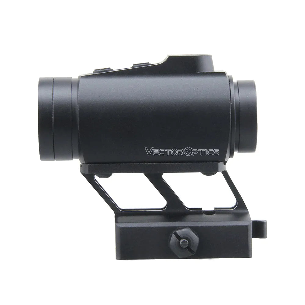 Seitenprofil des Maverick IV 1×25 Mini (SCRD-51) Rotpunktvisiers von Vector Optics mit stabiler Picatinny-Montage.