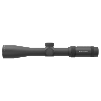 Forester 2–10×40 SFP - Rifle Scope SCOM-02 in seitlicher Ansicht, robustes Zielfernrohr für Jagd mit mattschwarzem Finish und kompaktem Design.