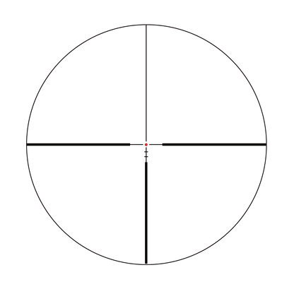VET-10 BDC-Absehen des Vector Optics Continental x8 2-16x50 SFP mit feinem roten Zielpunkt für präzises Schießen auf weite Distanzen.