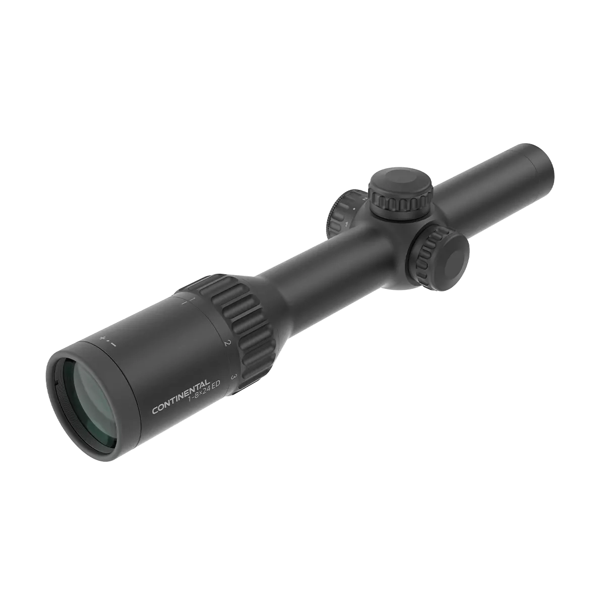 Hochwertiges Zielfernrohr Continental X8 1–8×24 SFP mit 8-facher Vergrößerung und klarer ED-Optik für präzise Zielerfassung.