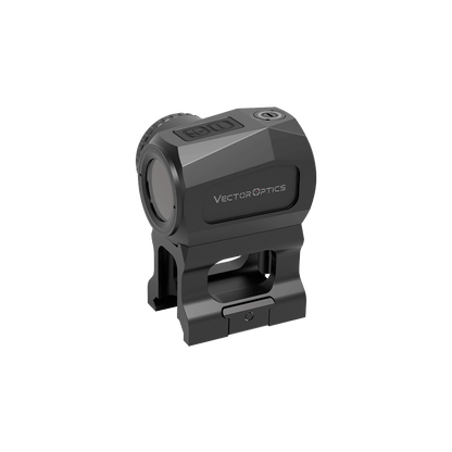 Vector Optics Scrapper SCRD-69 mit seitlicher Gravur und IP67-Schutz, geeignet für extreme Bedingungen im Bereich Waffenoptik.