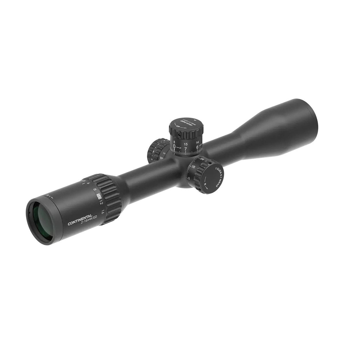 Vector Optics Continental X8 2–16x44 ED SFP mit verstellbarem Zoom und seitlichem Parallaxenausgleich für taktische Anwendungen.