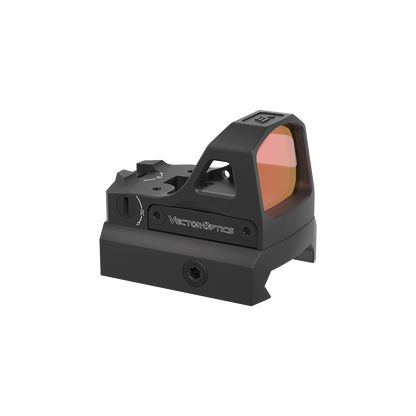 Vector Optics Frenzy-S 1×17×21 GenII Rotpunktvisier mit seitlicher Ansicht, ideal für taktische Anwendungen und Jagdoptiken.