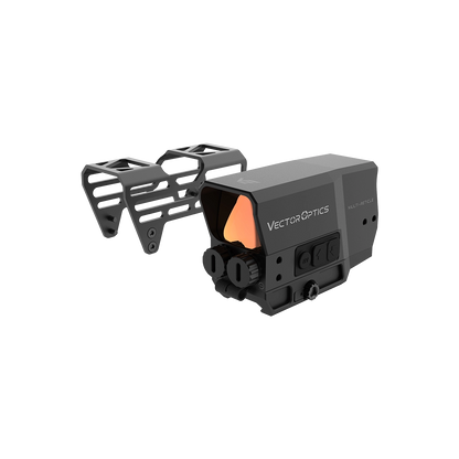 Vector Optics Frenzy Plus 1×31×26 mit abnehmbarer Schutzhaube. Vielseitiges Rotpunktvisier mit 9 Helligkeitsstufen.