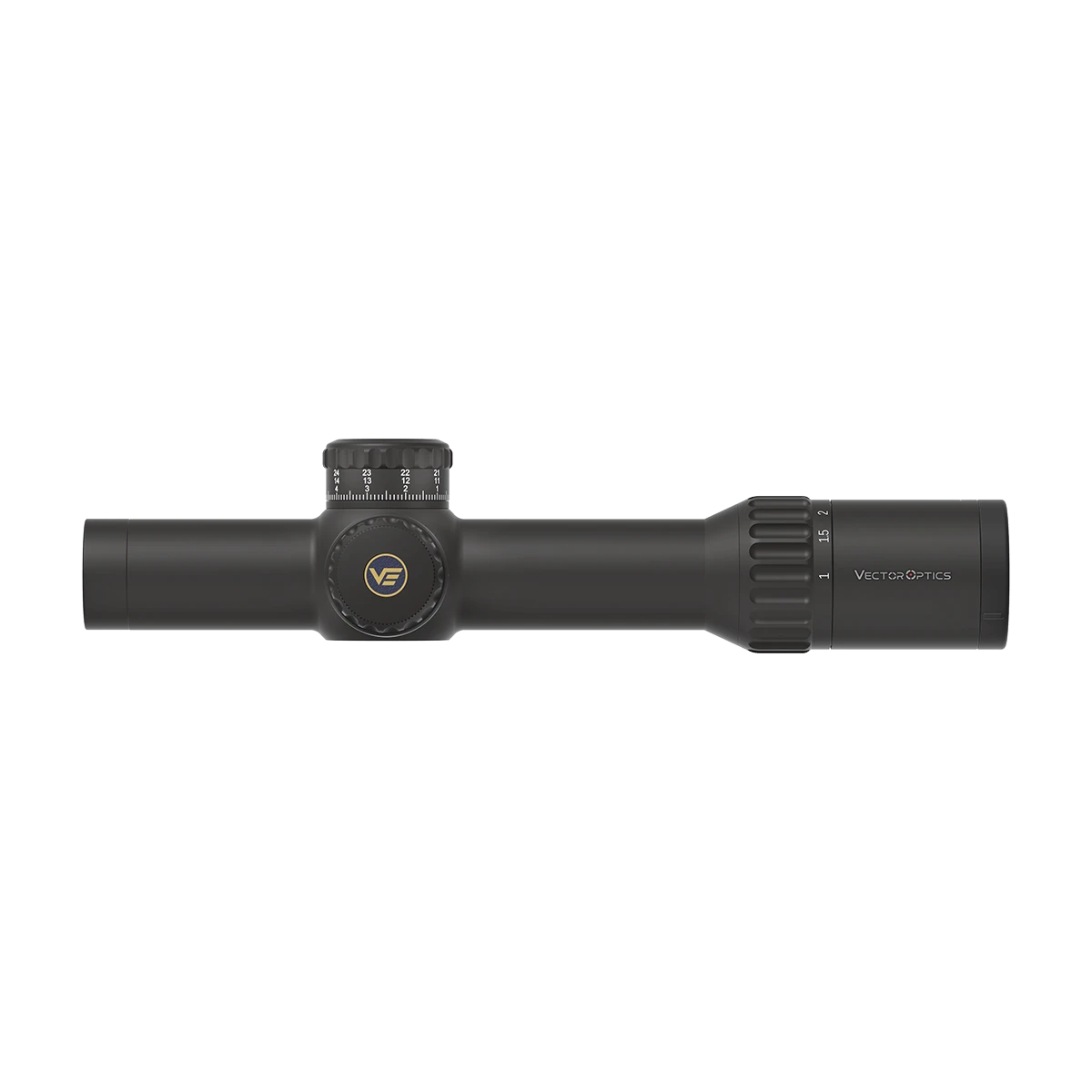 Seitenansicht des Continental x10 1-10x28 Zielfernrohrs mit klarer Markierung und kompaktem Design für Jagd und taktische Anwendungen.