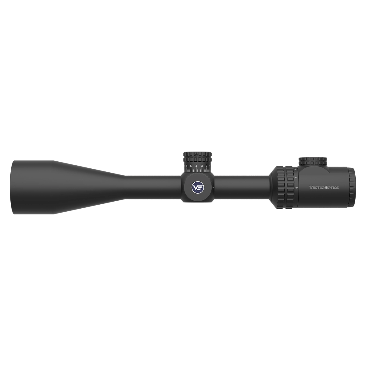 Hugo 6-24x50GT SFP Zielfernrohr - Vector Optics mit seitlichem Parallaxenausgleich und taktischen Türmen für präzises Schießen auf weite Distanzen.