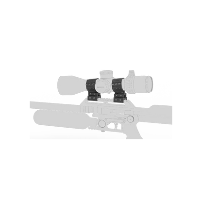Alu-Ringe X-Accu auf Waffe montiert