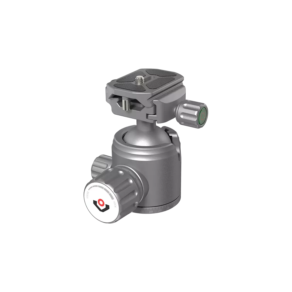 38mm Kugelkopf Kit für Stativ RSCF-T01 mit Schnellwechselplatte und präziser 360° Drehfunktion, ideal für Fotografie und Beobachtung.