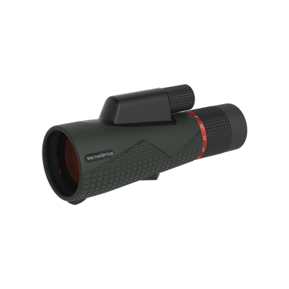 Forester 8-16x56 ED - Vector Optics Monokular mit Zoom-Objektiv in grün-schwarzem Design, ideal für Outdoor-Aktivitäten und Naturbeobachtung.