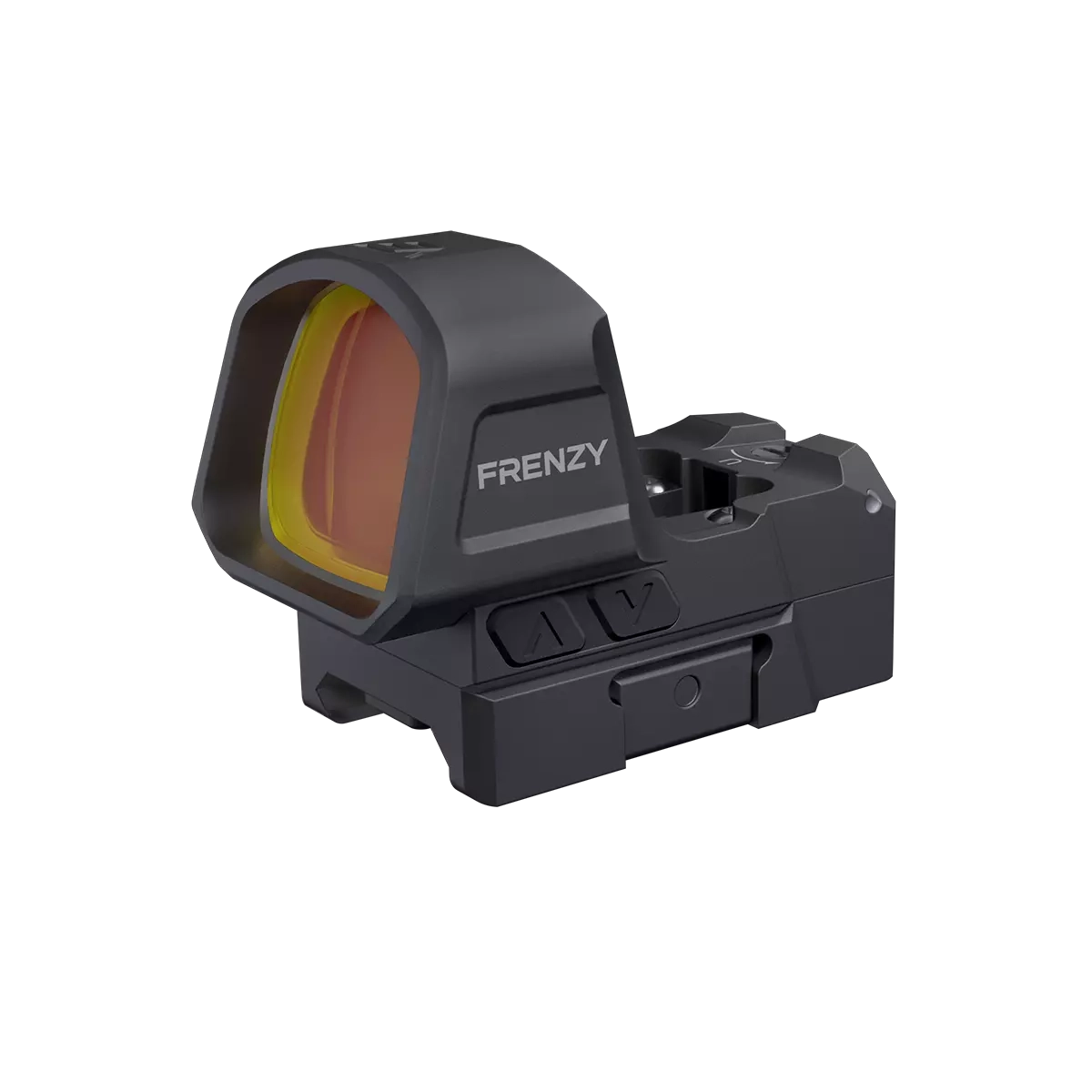 Frenzy 1x26x32 6MOA (SCRD-79) Rotpunktvisier von Vector Optics mit gelb getöntem Sichtfenster und robustem Gehäuse für präzises Zielen.