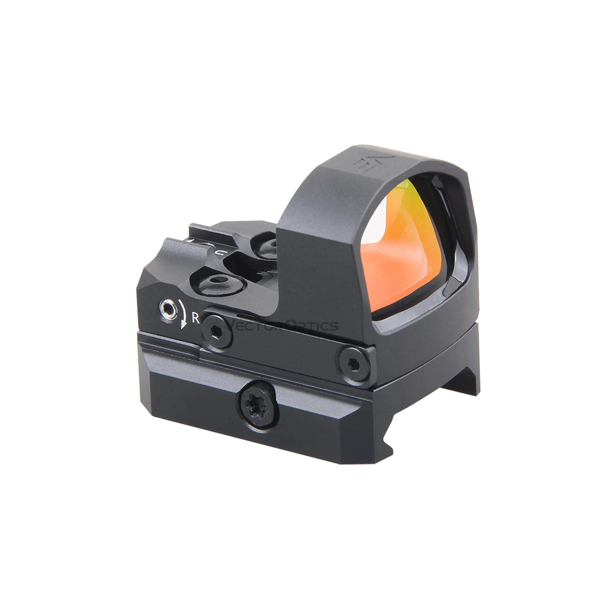 Kompaktes Frenzy-S 1×17×24 Rotpunktvisier mit IP67-Zertifizierung und robustem Gehäuse, perfekt für präzise Zielerfassung bei Waffenoptiken.