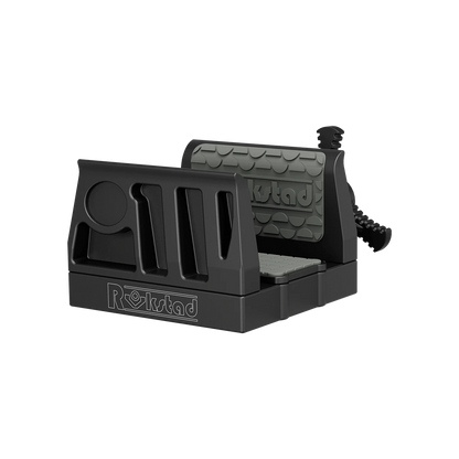 Vector Optics Gewehrauflage für Tri- und Bipods mit robustem Aluminiumgehäuse und ROKSTAD-Logo, ideal für präzises Schießen.