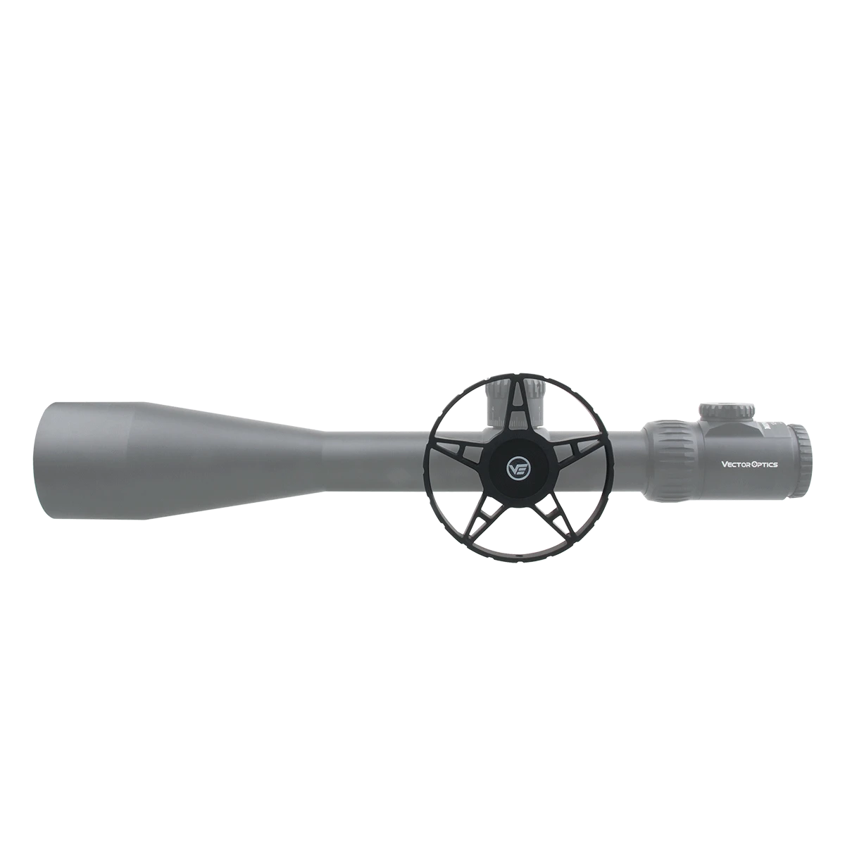 Parallaxenseitenrad Universal mit 37mm Durchmesser aus Aluminiumlegierung, seitlich am Zielfernrohr angebracht für optimale Zielgenauigkeit.