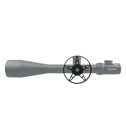 Parallaxenseitenrad Universal mit 37mm Durchmesser aus Aluminiumlegierung, seitlich am Zielfernrohr angebracht für optimale Zielgenauigkeit.