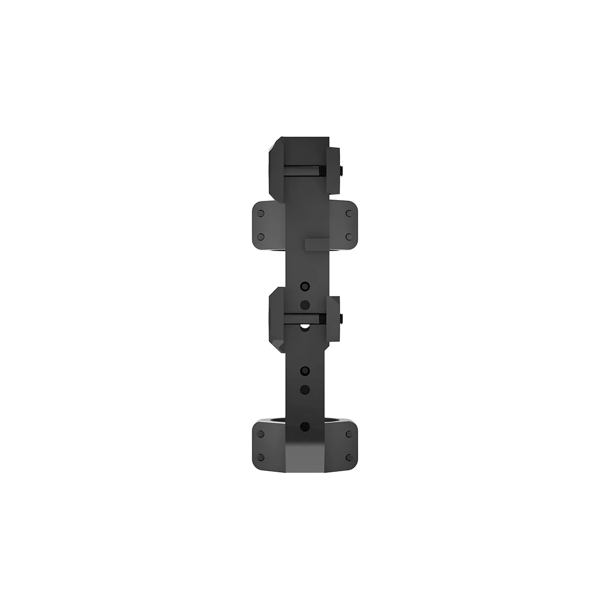 Draufsicht der verstellbaren Cantilever-Montage mit mehreren Befestigungspunkten für flexible Picatinny-Schienenanpassung.