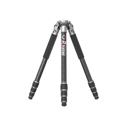 Carbon Stativ Tripod RSCF-T03 für schwere Geräte mit drei ausgeklappten Beinen, ideal für Kameras und Optiken bis 35 kg.