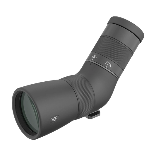 Paragon 9-27x56ED Spotting Scope mit schrägem Okular und Zoom-Markierungen von 18x bis 27x. Hochwertig verarbeitet und kompakt für unterwegs.