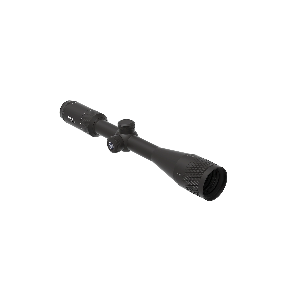 Matiz 4-12x40 SFP Zielfernrohr mit BDC VOW-10 Absehen und präzisen 1/4 MOA Klickrasten für exakte Zielerfassung.