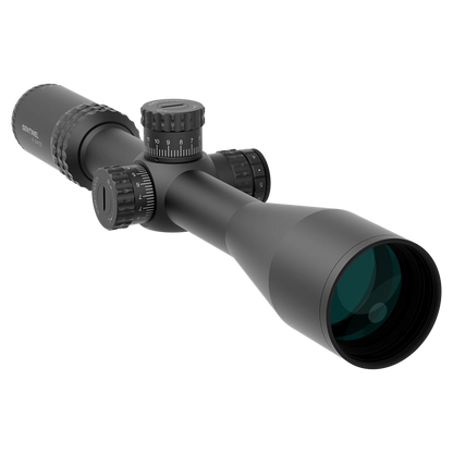 Hochwertiges Sentinel 6-24x50 FFP Zielfernrohr mit mehrfach vergüteter Optik und roter Beleuchtung für optimale Zielerfassung bei jedem Licht.