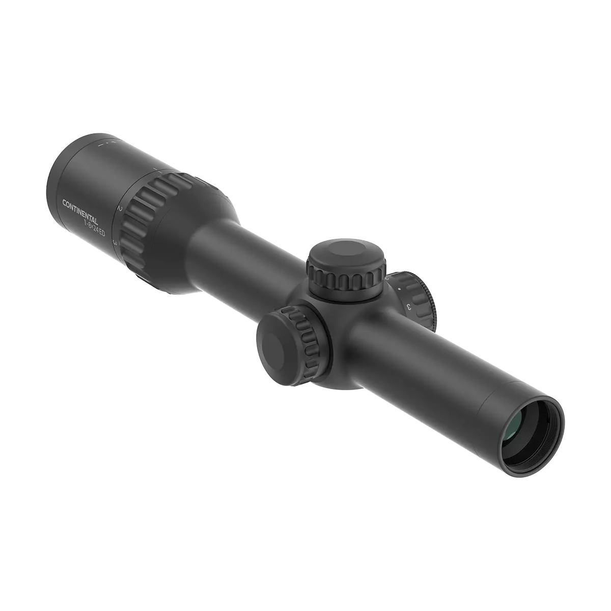 LPVO-Zielfernrohr Continental X8 1–8×24 SFP mit ED-Optik und IP67-Schutz, ideal für den Einsatz bei schlechten Lichtverhältnissen.