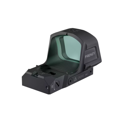 Rückansicht des Frenzy 1x26x32 6MOA (SCRD-79) von Vector Optics mit CR2032-Batteriefach und robustem Aluminiumgehäuse.