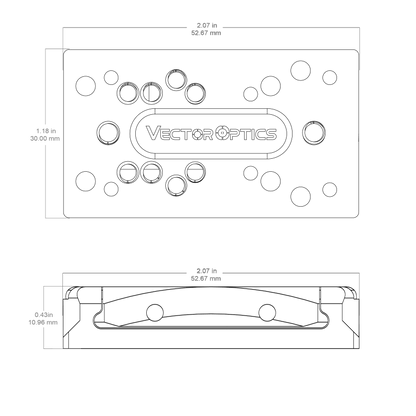 11mm Dovetail Montage TEK Zeichnung