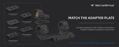 30mm Cantilever | Höhe 38mm | 0MOA Vorneigung (XASR-3076)