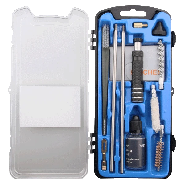 Kaliber Reinigungsset online kaufen – SCCK-09 Set für Kaliber .410 mit Reinigungsöl, Bürsten und Stäben in praktischer Aufbewahrungsbox.