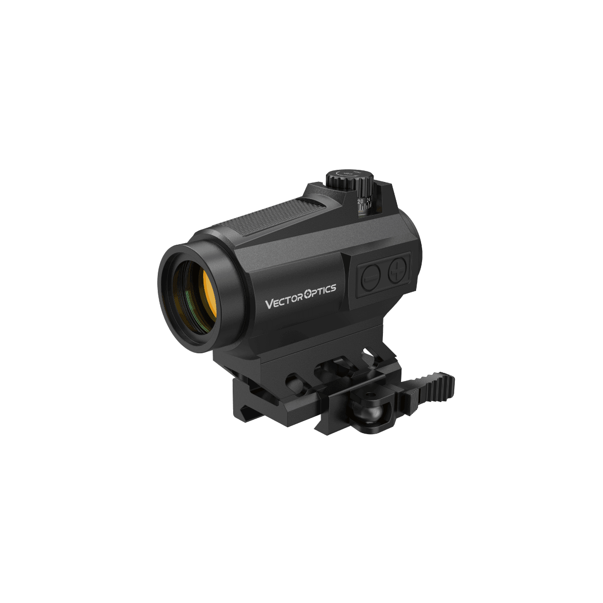 Vector Optics Maverick-II Plus mit Bewegungssensor und Schnellspannmontage, ideal für taktische Einsätze und sportliches Schießen.